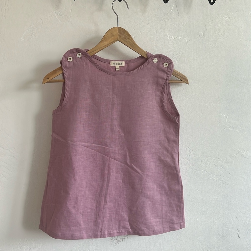 Mabo pink linen shirt size 10 and 11.
